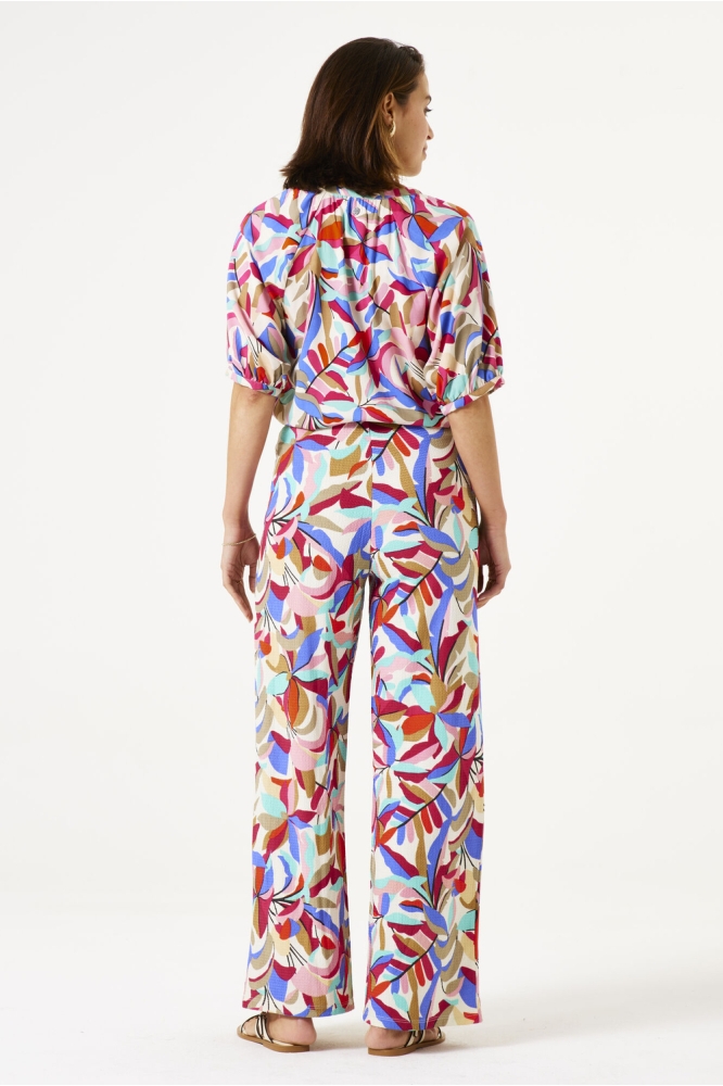 BLOUSE MET PRINT D50032 2514 DAZZLING BLUE